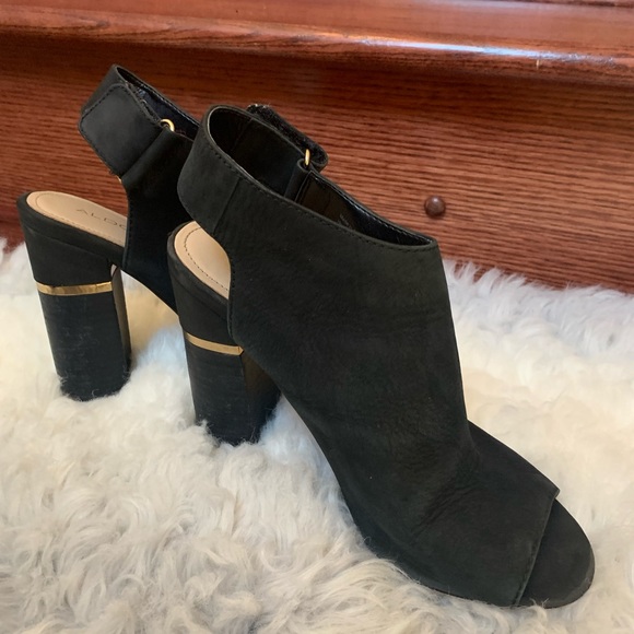 ALDO Suede Leather Block Heels (4”) - Picture 3 of 4